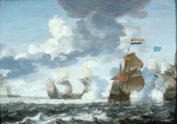 Buque de guerra Painting - Malning Sjoslag av Bonaventura Peeters da Hallwylska museet Batallas navales